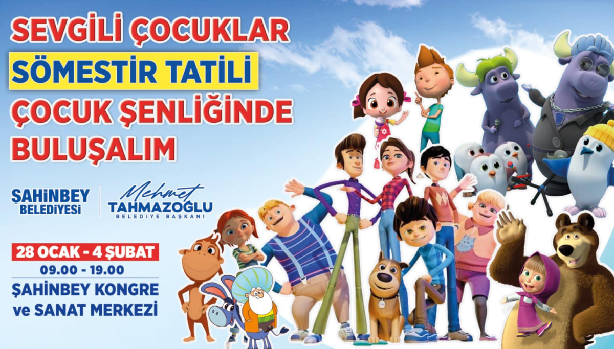 Gaziantep'te Şahinbey Belediyesi'nden çocuklara özel sömestr etkinlikleri