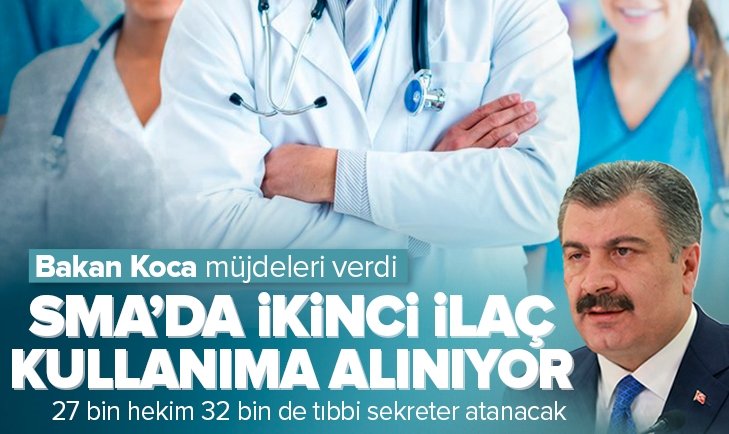 Bakan Koca'dan SMA açıklaması: İkinci bir ilaç kullanıma alınıyor.