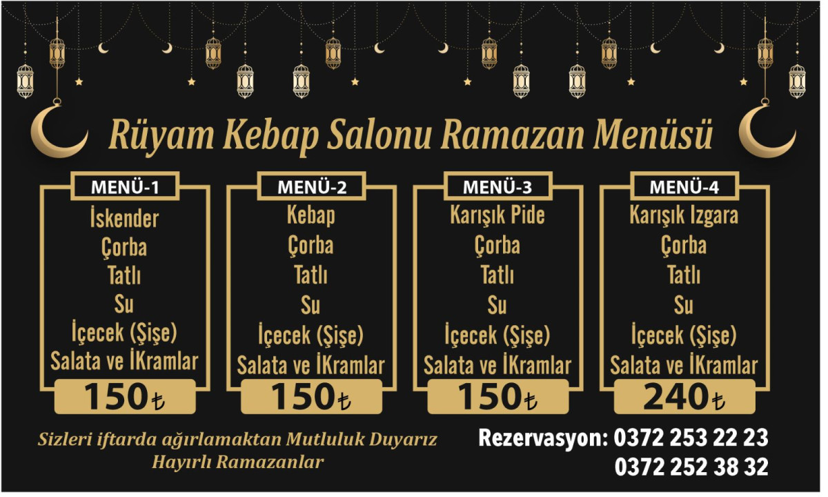 Rüyam Kebap'tan Ramazan Menüsü