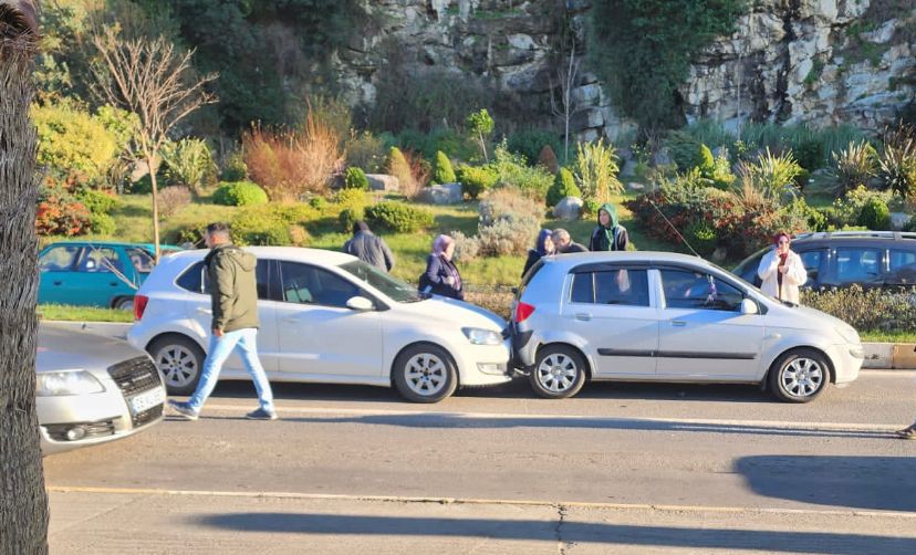 Kozlu Sahil yolunda maddi hasarlı kaza