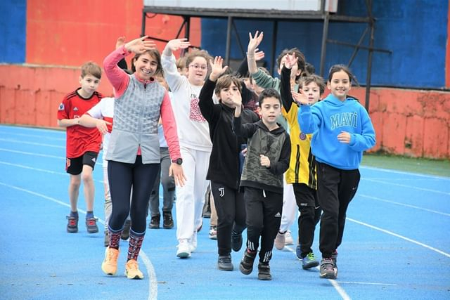 Zonguldak'ta Karaelmas Kemal Köksal Stadyumu'nda Atletizm Hareketliliği