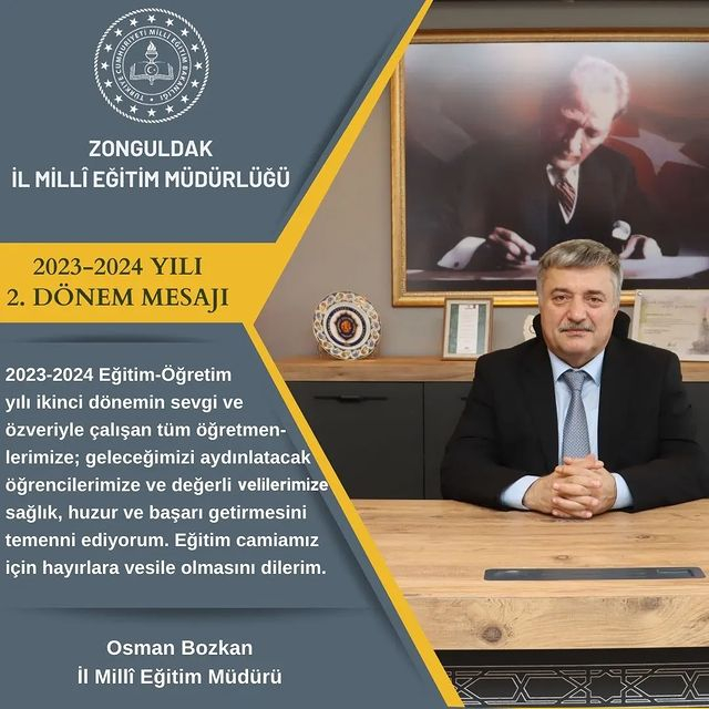 Zonguldak İl Millî Eğitim Müdürü Osman Bozkan'dan Yeni Eğitim Dönemi İle İlgili Mesaj