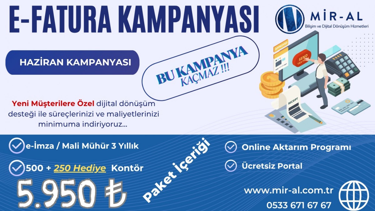 MİR-AL E-Fatura Kampanyası 