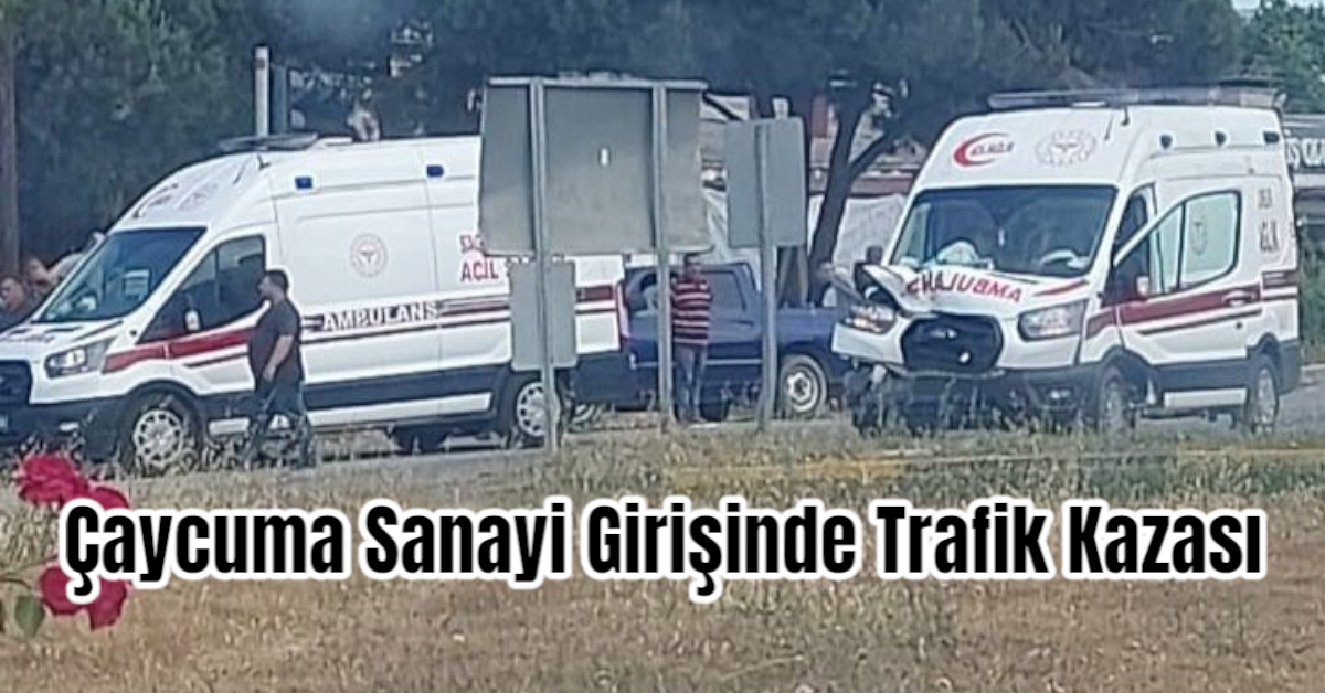 Çaycuma Sanayi Girişinde Trafik Kazası