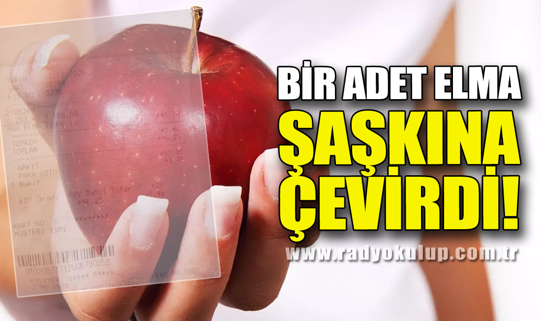 Bir adet elma şaşkına çevirdi!