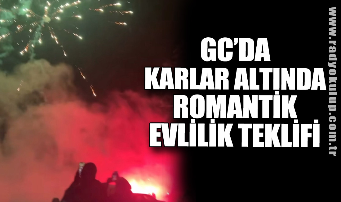 GC'da Karlar Altında Romantik Evlilik Teklifi