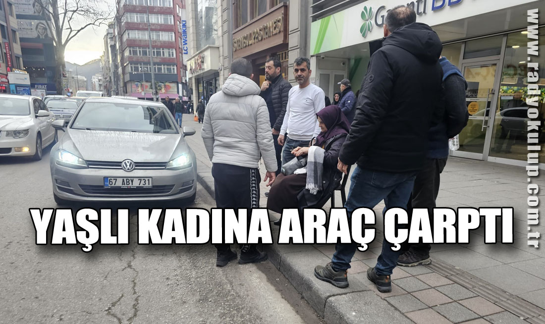 Yaşlı Kadına Araç Çarptı