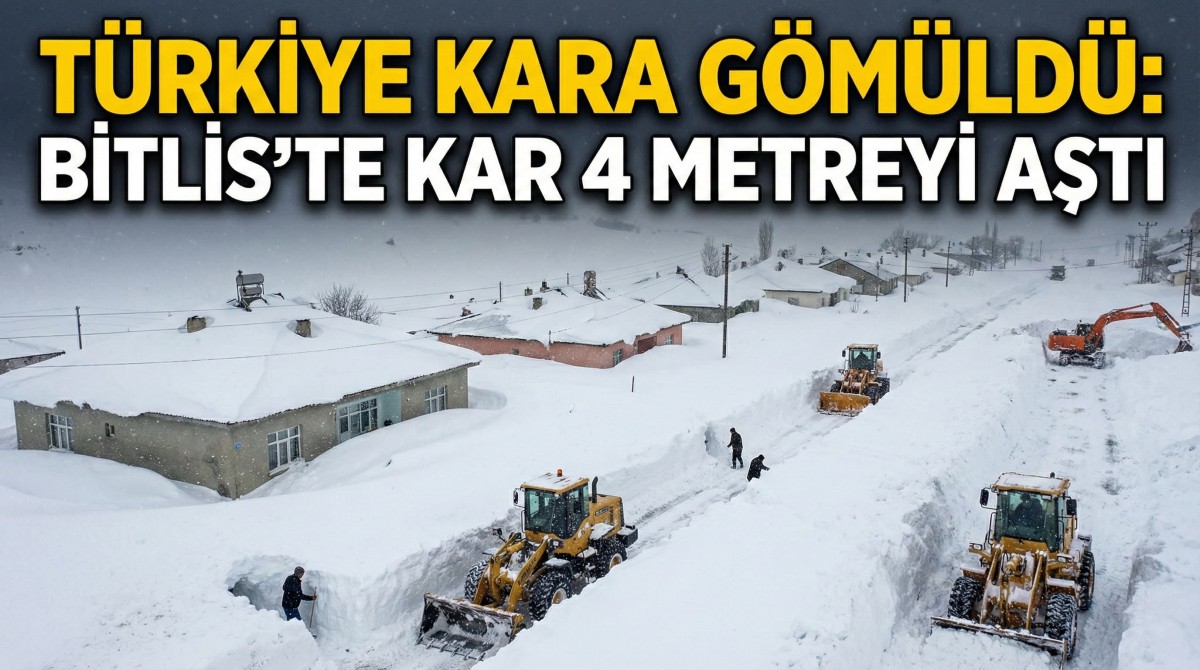 Türkiye Kara Gömüldü: Bitlis’te Kar 4 Metreyi Aştı
