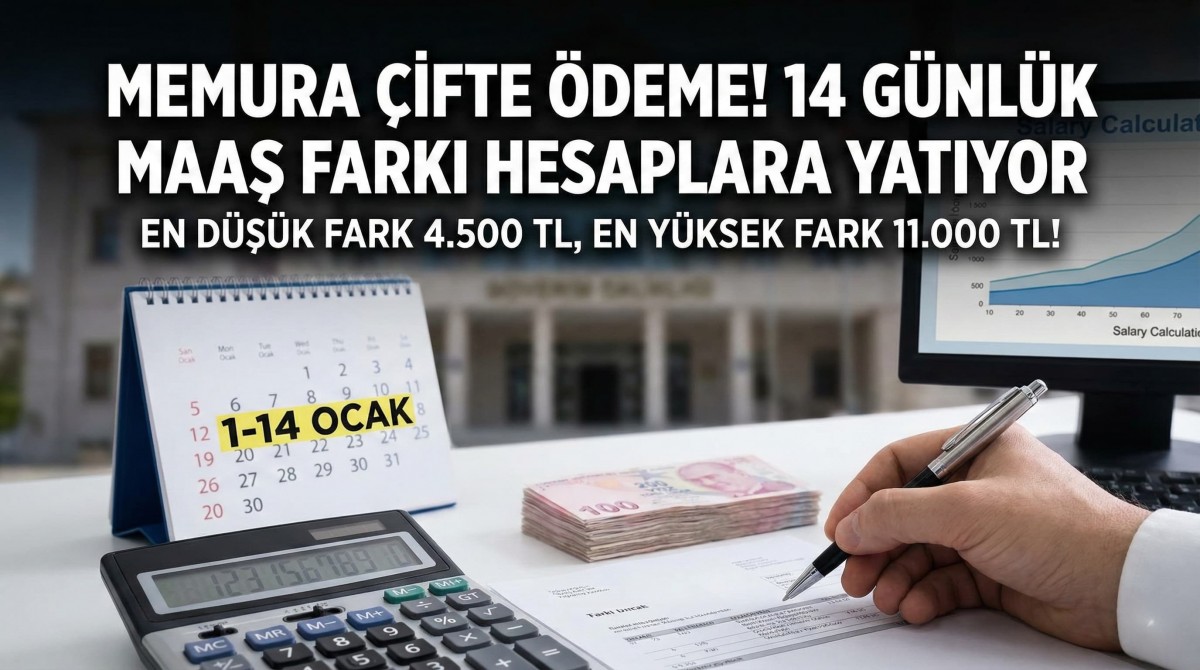 Memura Çifte Ödeme! 14 Günlük Maaş Farkı Hesaplara Yatıyor