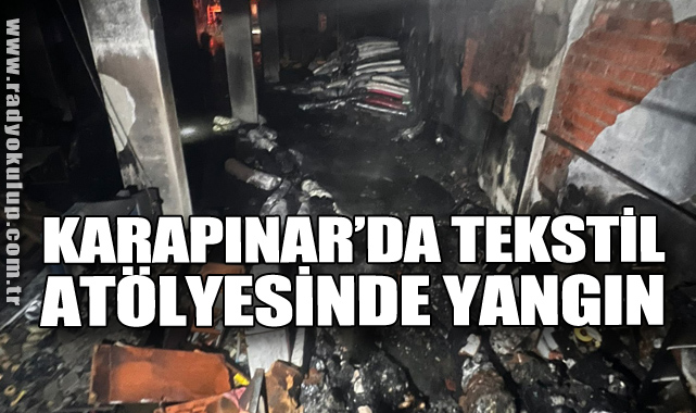 Karapınar’da Tekstil Atölyesinde Yangın
