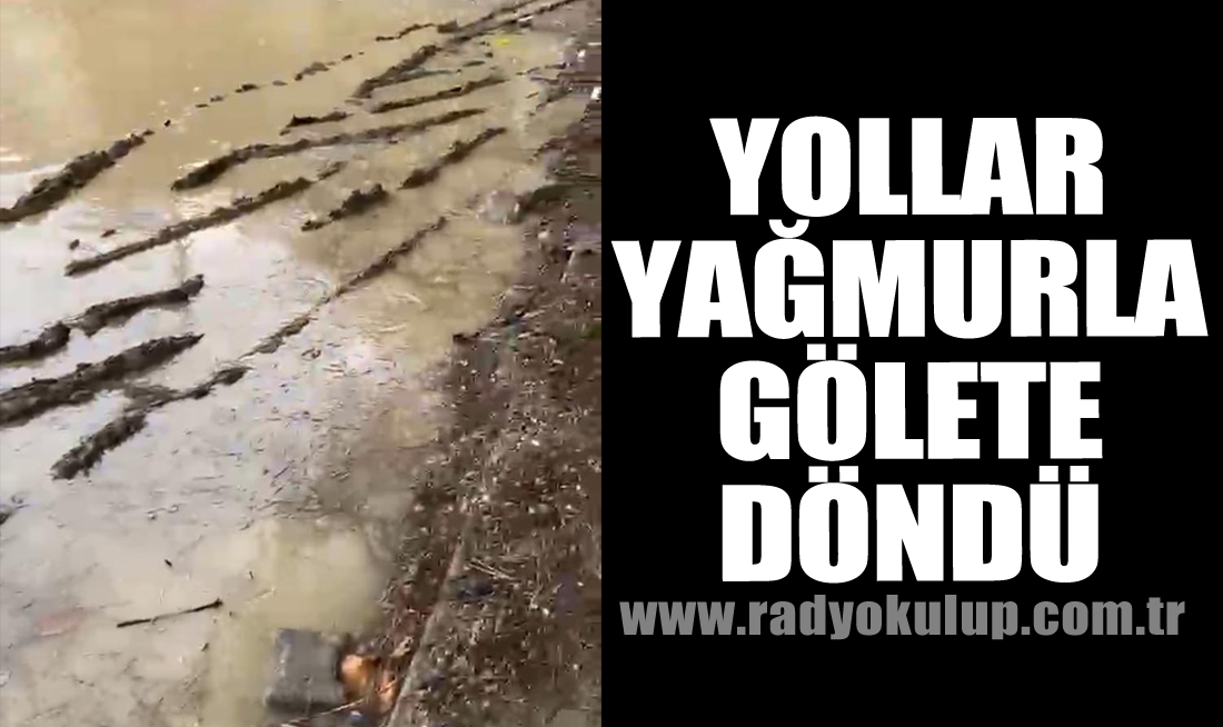 YOLLAR YAĞMURLA GÖLETE DÖNDÜ