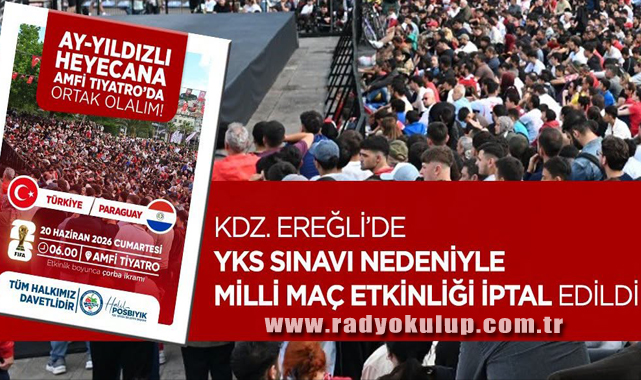 YKS Nedeniyle Milli Maç Etkinliği İptal Edildi