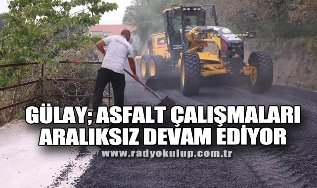 Gülay; Asfalt Çalışmaları Aralıksız Devam Ediyor
