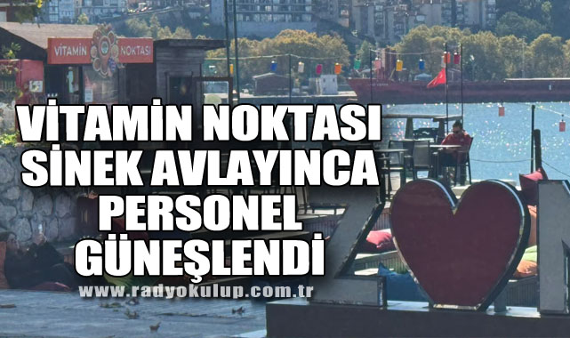 Vitamin noktası sinek avlayınca personel güneşlendi