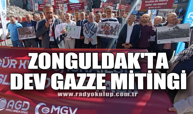Zonguldak'ta Dev Gazze Mitingi