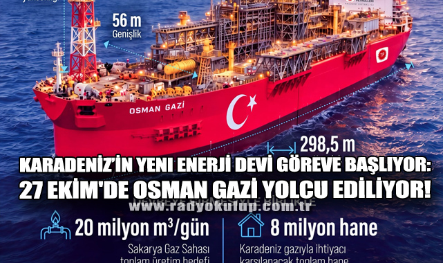 Karadeniz’in Yeni Enerji Devı Göreve Başlıyor: 27 Ekim'de Osman Gazi Yolcu Ediliyor!