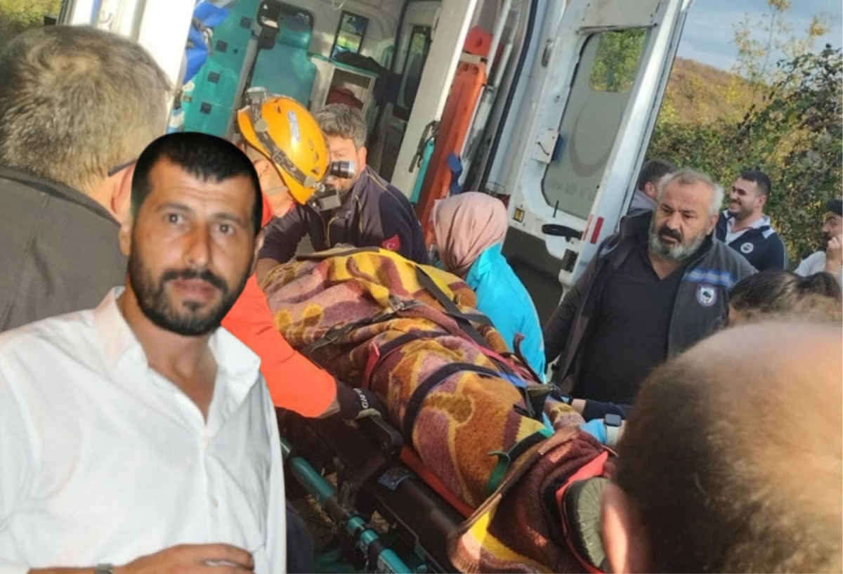 Zonguldak'ta muhtar 30 metreden düştü