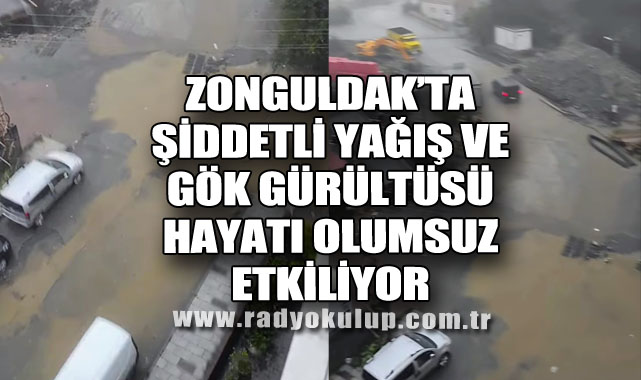 Zonguldak’ta Şiddetli Yağış ve Gök Gürültüsü Hayatı Olumsuz Etkiliyor